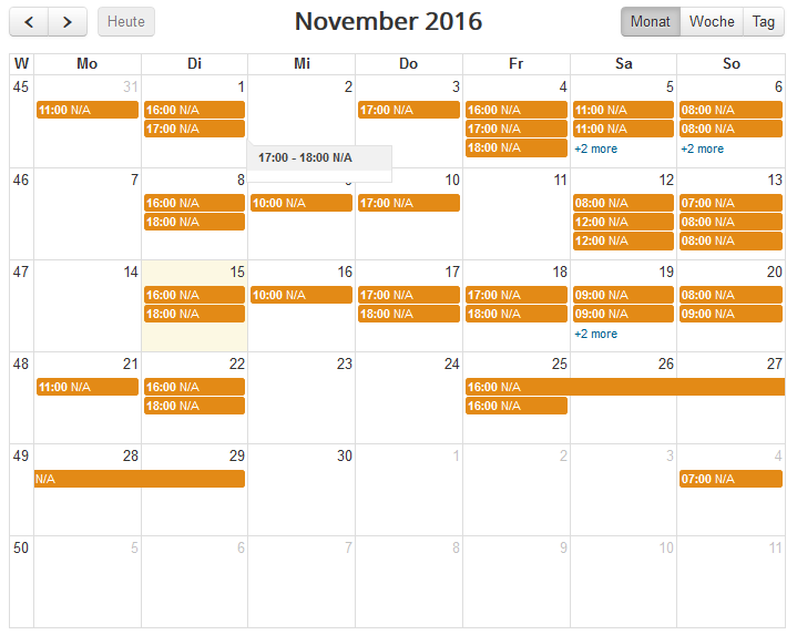 Google Calendar free / busy sample